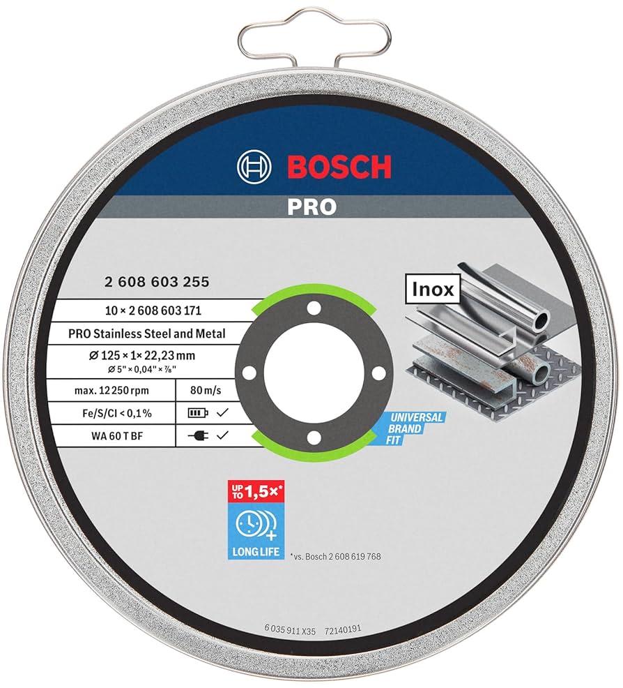 Amazon.com: Bosch 2608603255 WA60TBF Inox Cutting Disc